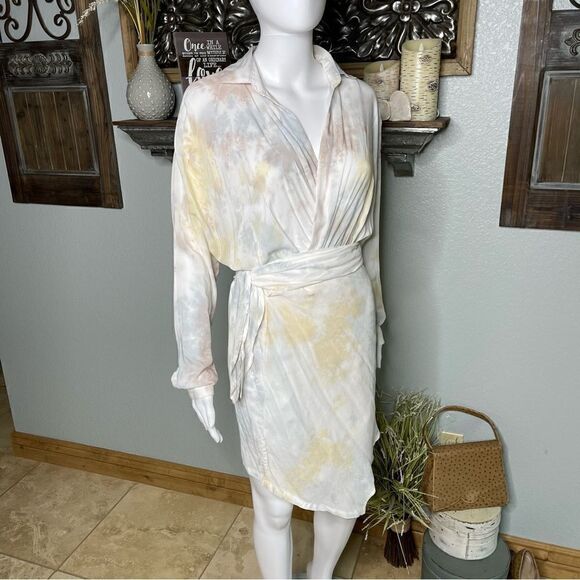 Young Fabulous & Broke Raine Tie Dye Wrap Dress Women Size S - Picture 6 of 14